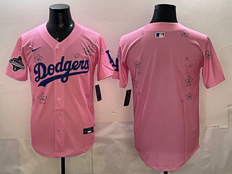 Men Nike 2026 Los Angeles Dodgers Blank Pink Sakura Edition Game MLB Jersey 002->new orleans saints->NFL Jersey